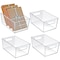 Azar Displays Organizer Storage Tote Bin with Handle, Small, 9 in.W x 6 in.D x 4 in.H, 4PK 556233-4PK - alternate 1